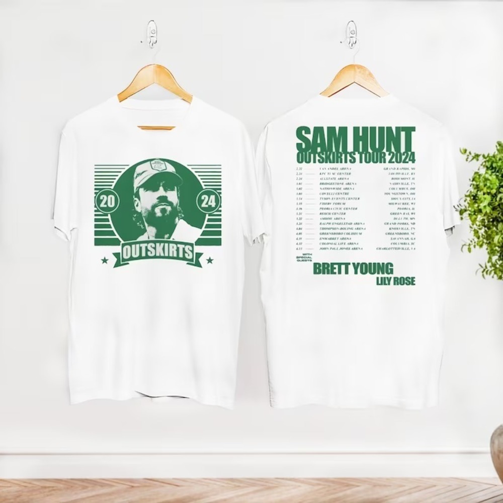 Sam Hunt Concert , Sam Hunt 2024 Outskirts Tour  2 Sided T-Shirt
